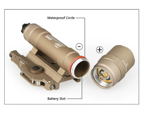 Tactical Ultra Scout Light Rail-Mountable Weapon Flashlight Cl15-0044