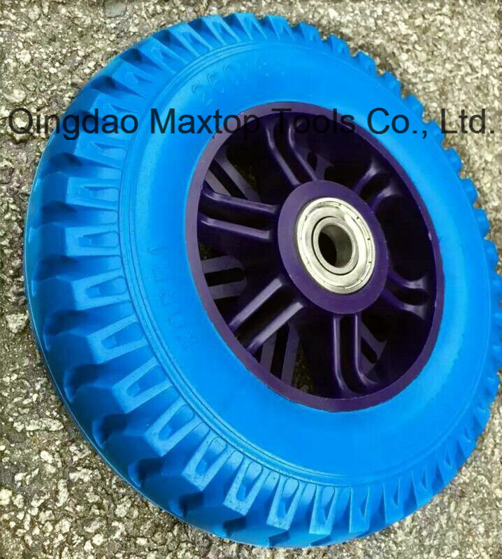 Factory 3.50-8 Flat Free PU Foam Trolley Wheel