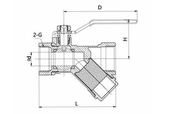 Brass Filter Ball Valve 1/2''-1'' Inch Strainer with Ce Certificate