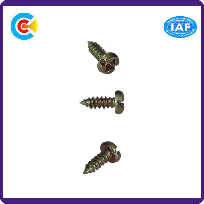 DIN/ANSI/BS/JIS Carbon-Steel/Stainless-Steel Galvanized Phillips/Slot Self-Tapping Screws for Building Railway