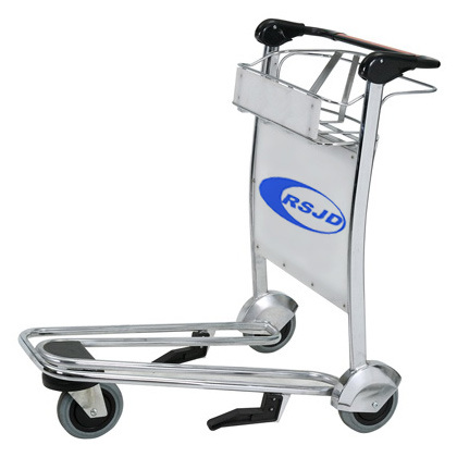 Stainless Steel or Aluminum Airport Luggage Trolley Cart