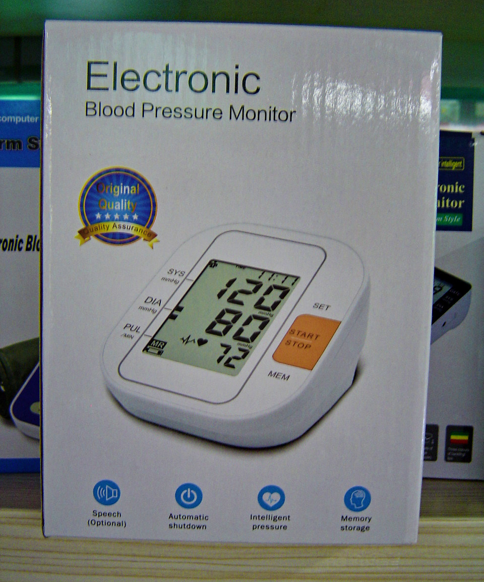 Electronic Digital Automatic Arm Blood Pressure Monitor with Ce/FDA Also Available in Wrist Design.