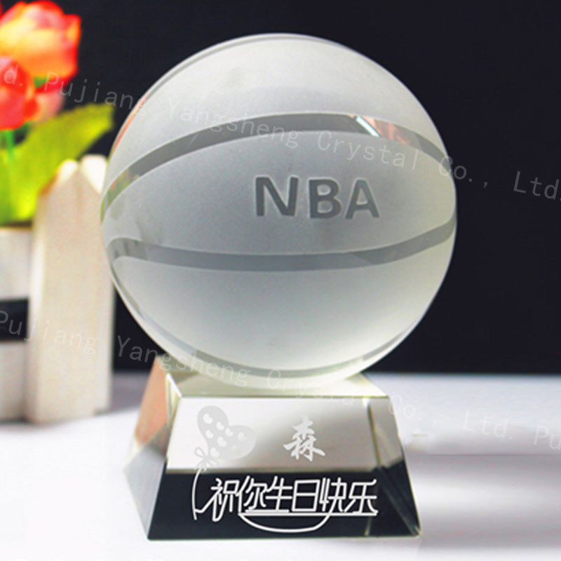 Transparent Basketball NBA Crystal Glass Ball Crafts