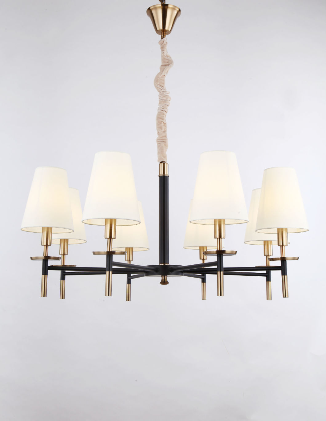 LED American Style Chandelier Living Room Simple Nordic Mediterranean Iron Lamp