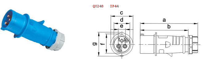 Safety Industrial Electrical Plug and Socket (QX248)