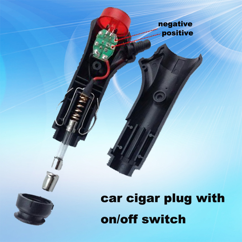 12V 24V Auto Cigar Lighter Adapter with Two Sockets and Waterproof