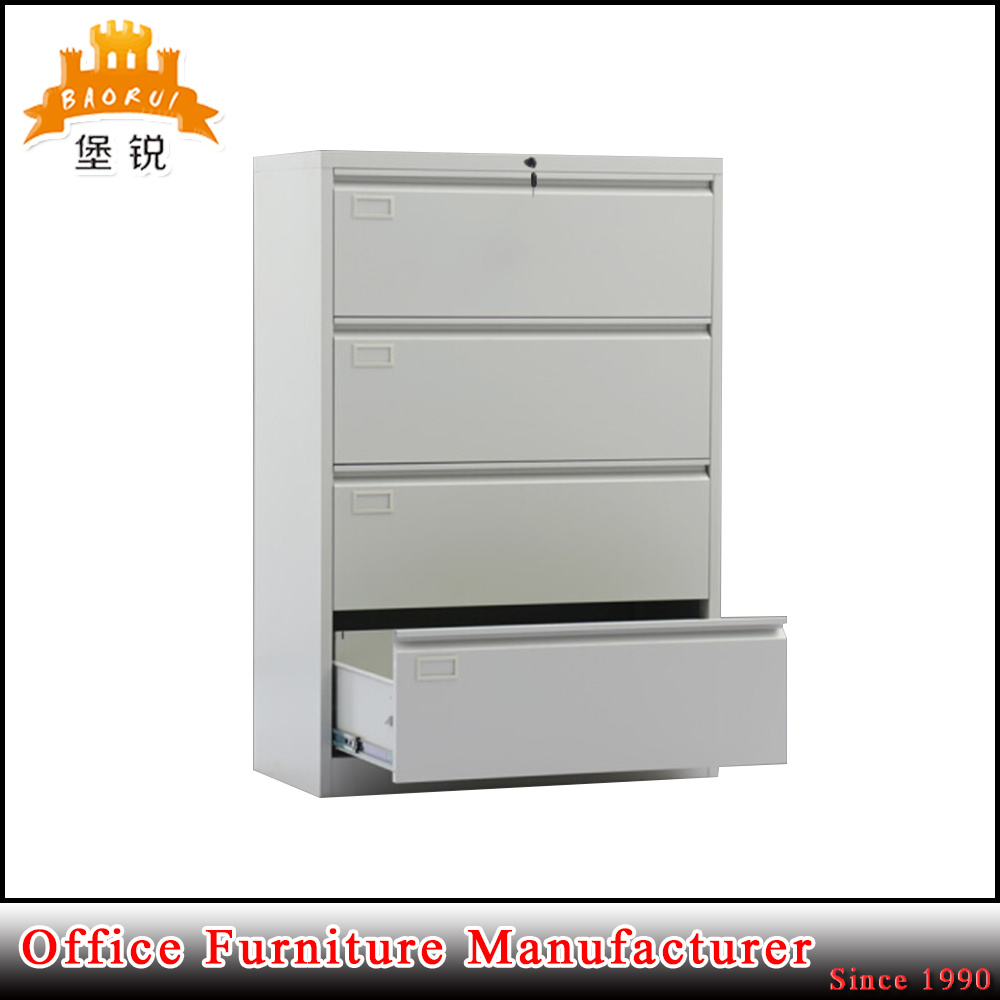 Jas-003-4D Thickness 0.8mm Lockable Steel Lateral Filing Storage Cabinets for Office