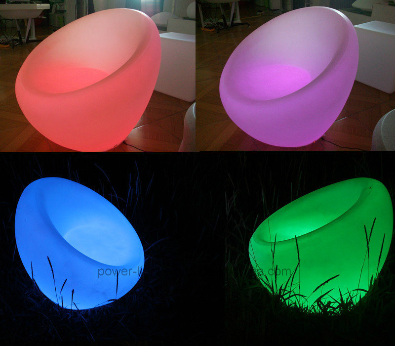 Garden Furniture Illuminated RGB Plastic LED Sofa