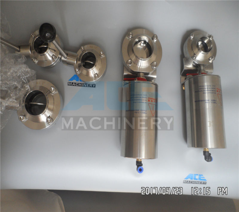 Stainless Steel 304 316L Tri Clamp Manual/ Pneumatic Sanitary Butterfly Valve