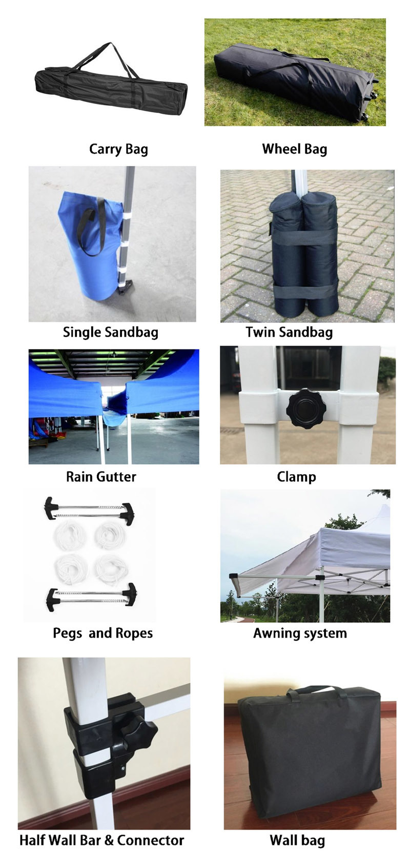 3X6m/10X20FT Waterproof outdoor Promotional Commercial Folding Tent