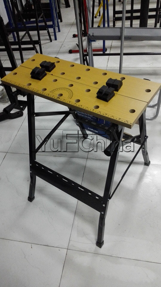 Adjustable Worktable Foldable Wooden Workbench for Woodworking