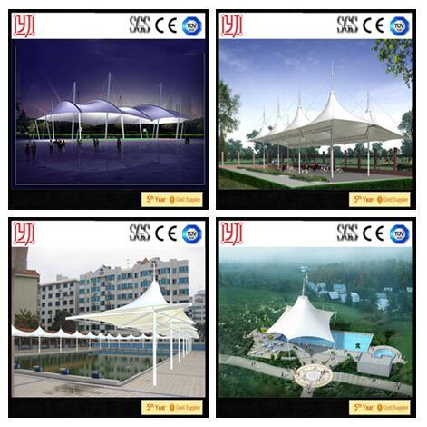 Architectural Membrane Structure Shool Stadium PVDF PTFE Material Awning