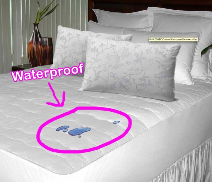 Cotton White Color Waterproof Mattress Protector