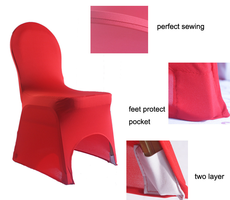 White Decorative Spandex Hotel Chair Cover (YT-26)