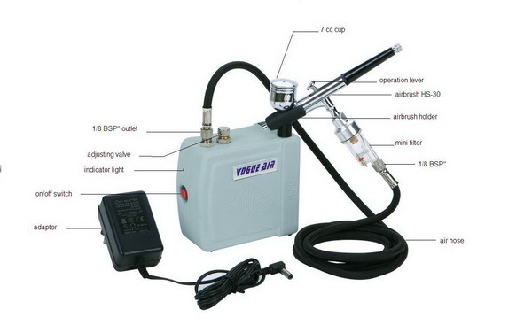 Airbrush Tattoo Machine Kit HS08AC-SKF