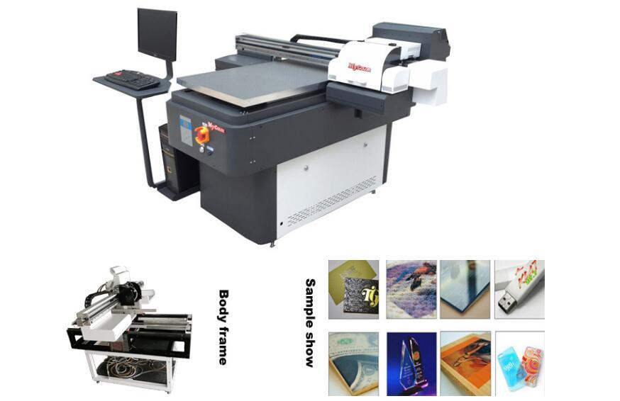 Digital Flatbed Inkjet UV Printing Machine for Mobile Phone Shell, T-Shirts