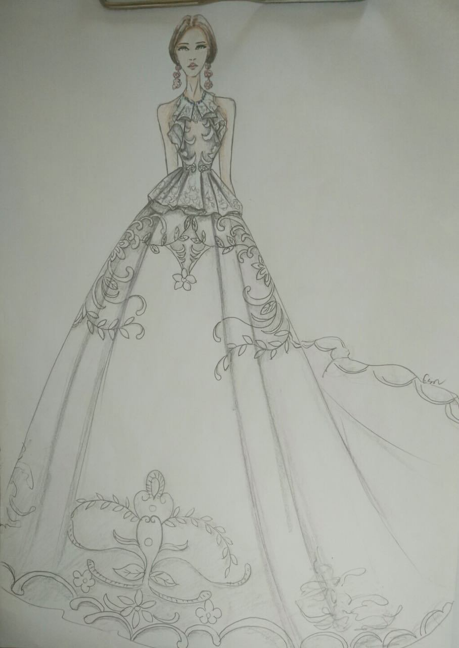 Strapless Lace Ball Bridal Wedding Dress