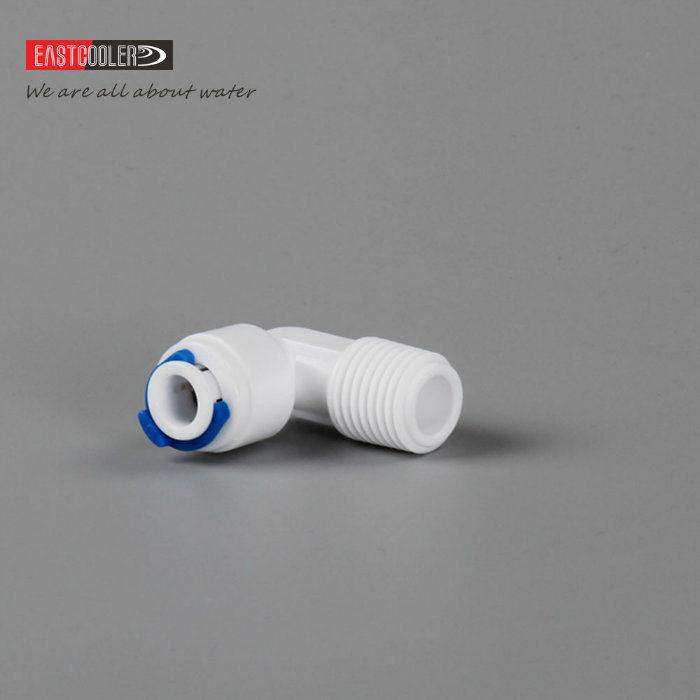 Fine EF002-V1 Elbow Threaded Plastic Quick Push in Fitting for Water Purifier