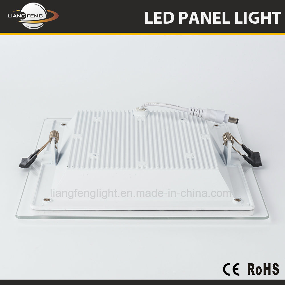 2018 Retrofit Square Aluminum and Glass Downlight 15W COB LED Panel Light