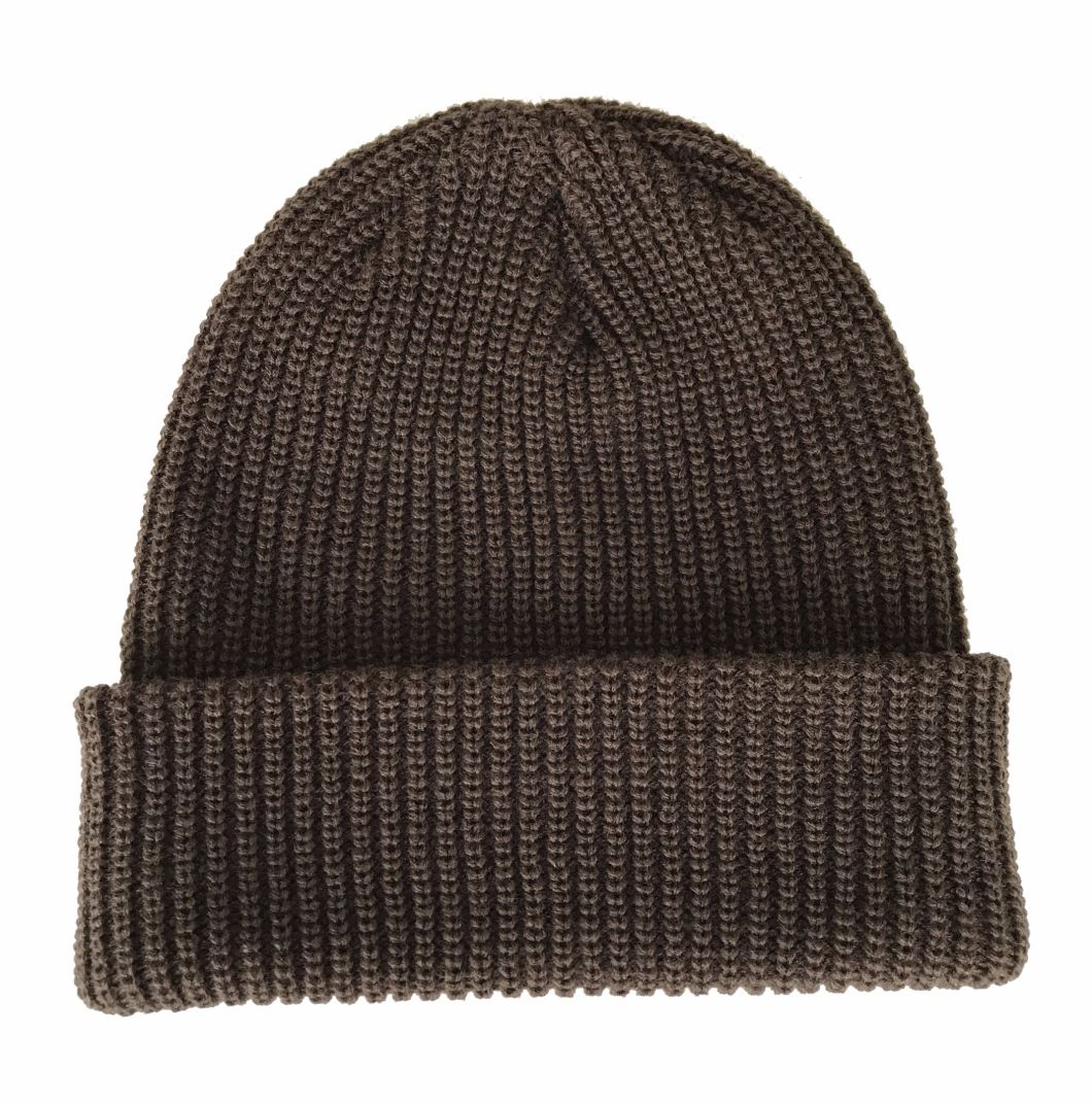 Custom Label Men Women Wool Winter Knit Beanie Hat