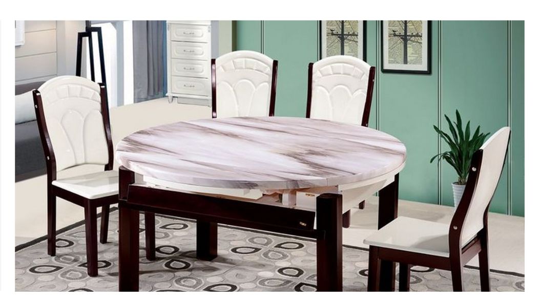 Extendable Dining Sets Extension Dining Table Solid Wood Dining Chair 1+4 1+6 Wooden Table Wooden Chair Marble Top Glass Top Round Table Dining Desk 2019