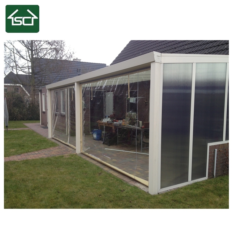 3X2.5m Patio Cover with Polycarbonate Sheet Roof and Sliding Door