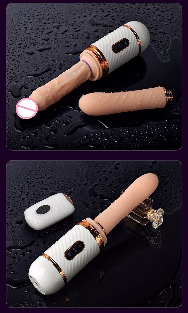 Heated Dildos Telescopic Dildo Vibrator Sex Machine Gun Remote Control Vibrator Double Dildo Magic Wand Massager for Women