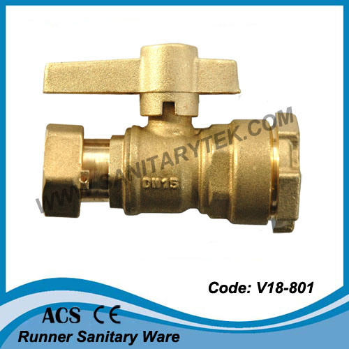 Brass Lockable Water Meter Ball Valve (V18-801)