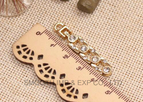 Custom Fashion Metal Brass Diamond Rhinestone Pendant Zipper Puller Accessories