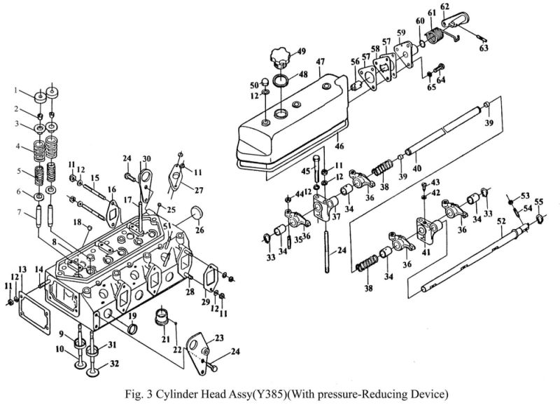 Spare Parts of Laidong Km385 Diesel Engine