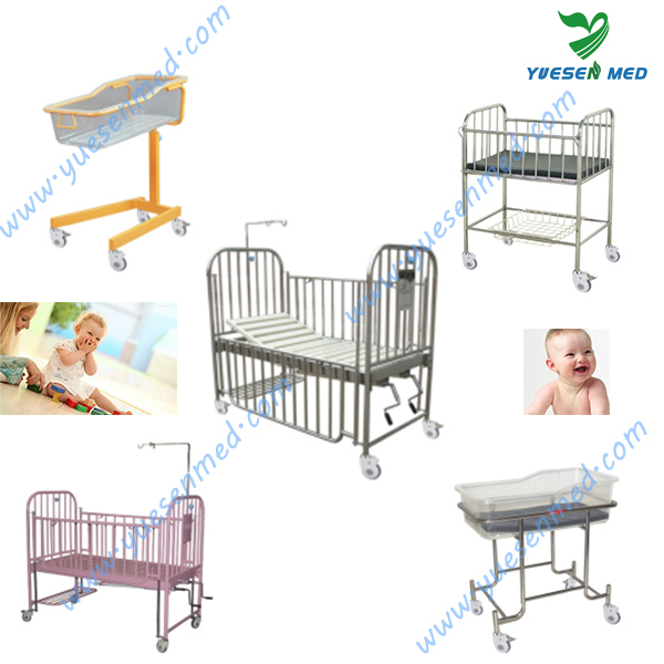 High Quality Stainless Steel Yshb-Et2 Children Baby Manual Hospital Bed