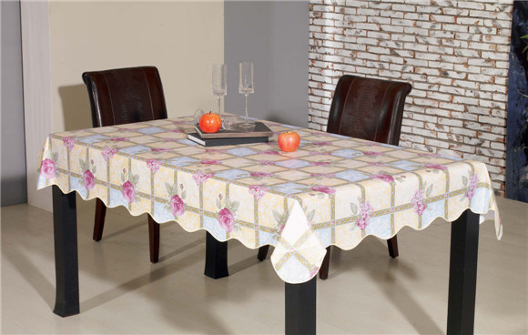 Nonwoven Technics and PVC Material Printed Pattern Tablecloth with Backing