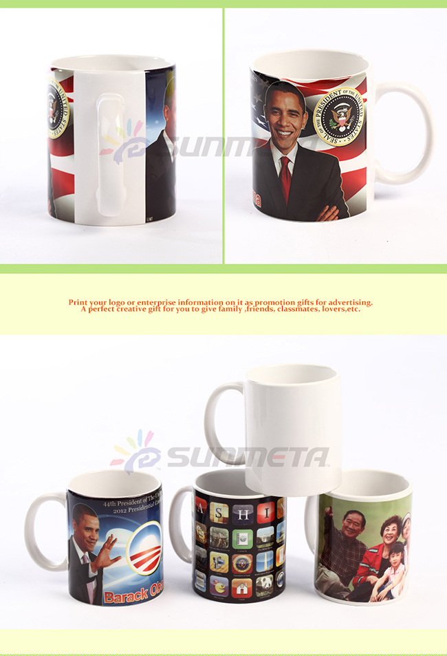 Freesub White Coated Ceramic 11oz White Sublimation Mug (SKB-01A)