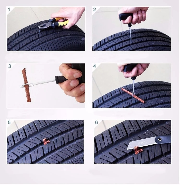 Visbella Quickly and Easily Tubeless Tire Puncture Repair Kit/Tool