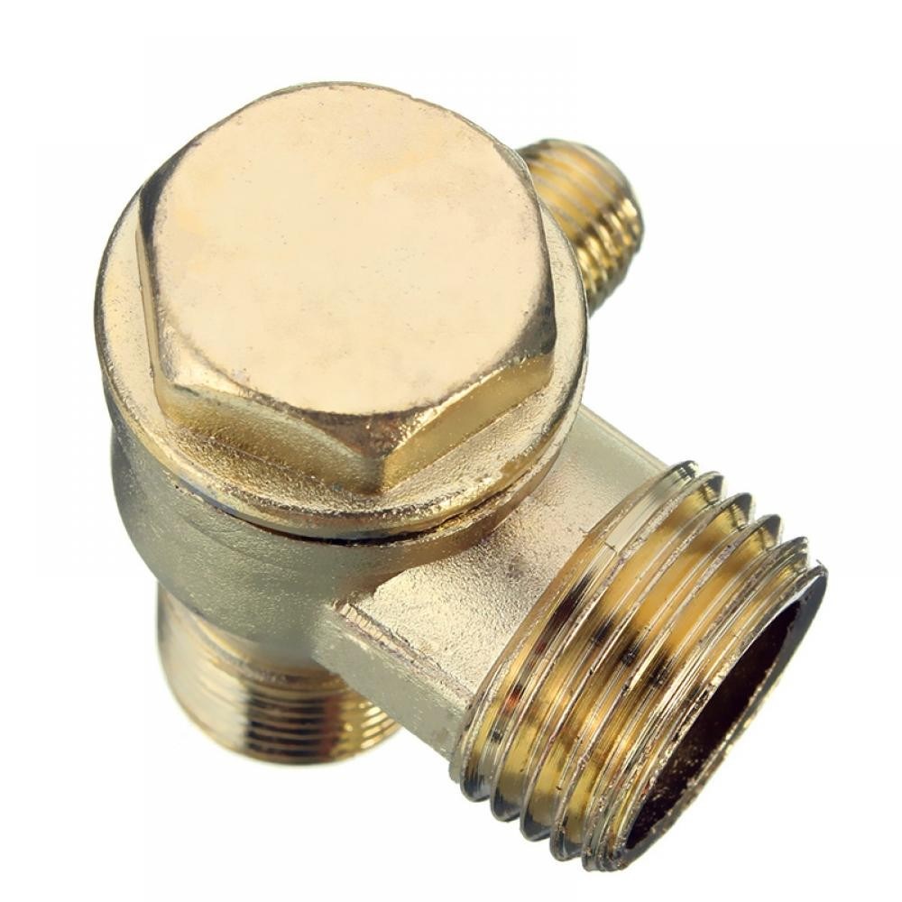 3 Port Alloy Male Threaded Air Compressor Check Valve Connector