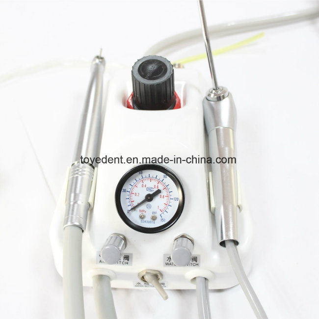 Dental Portable Air Turbine + suction Unit with Bottle