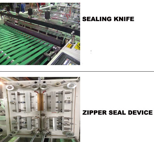 Automatic Hot Cutting PE Zipper Plastic Bag Making Machine