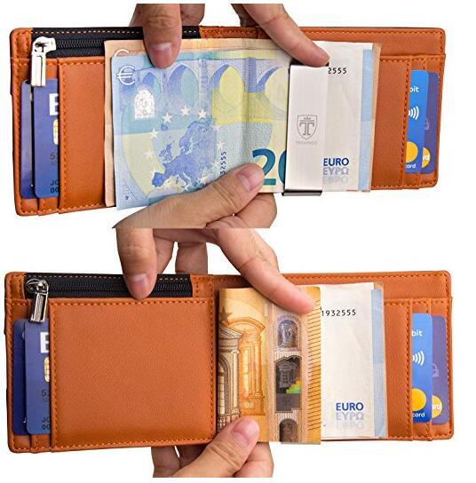 Hot Sale Card Holder Slim Wallet Genuine Cow Leather Wallet for Men