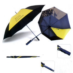 Custom Outdoor Wind Resistance Auto Open Straight Golf Umbrella