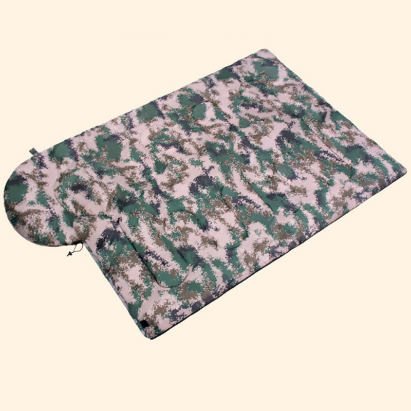 Digital Camouflage Envelope Hooded Sleeping Bag Wolves Envelope Thickening Military Camouflage Sleeping Bag