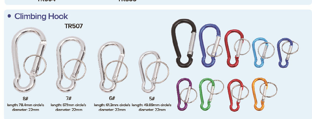 Safety Spring Hook Carabiner for Camping