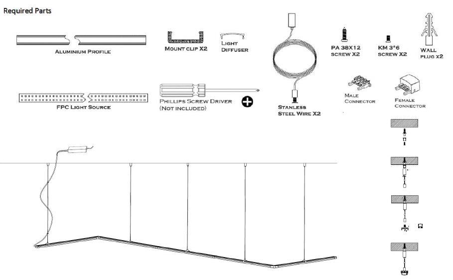 New Type Kitchen Cabinet LED Linear Light with Motion Sensor and Dimmable