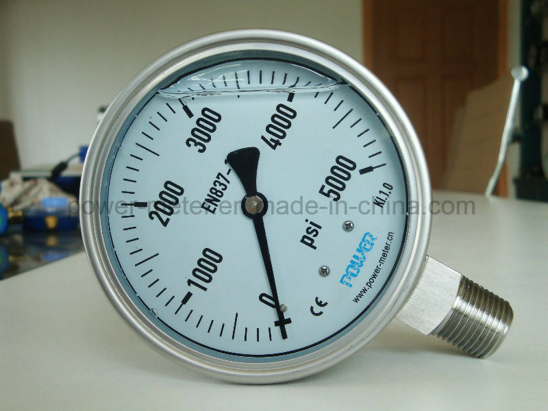 Ybf100A 100mm Full Stainless Steel Pressure Gauge Manometer 5000 Psi