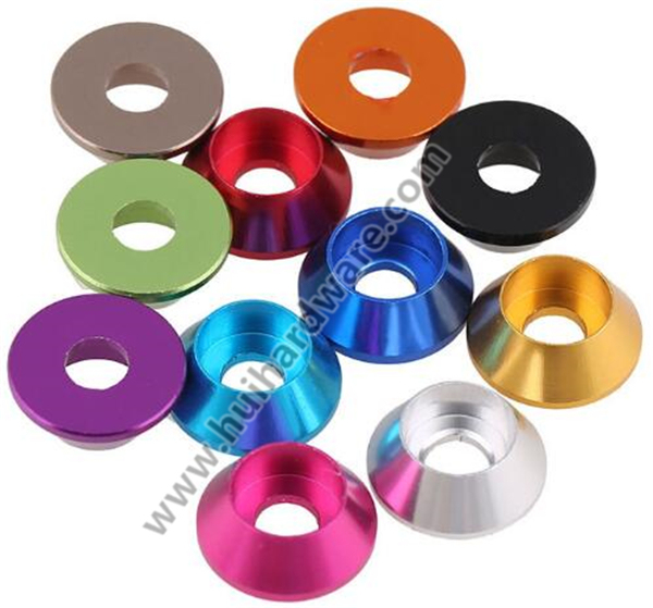 Precision Hardware Parts Customize Anodized Aluminum Cup Washers