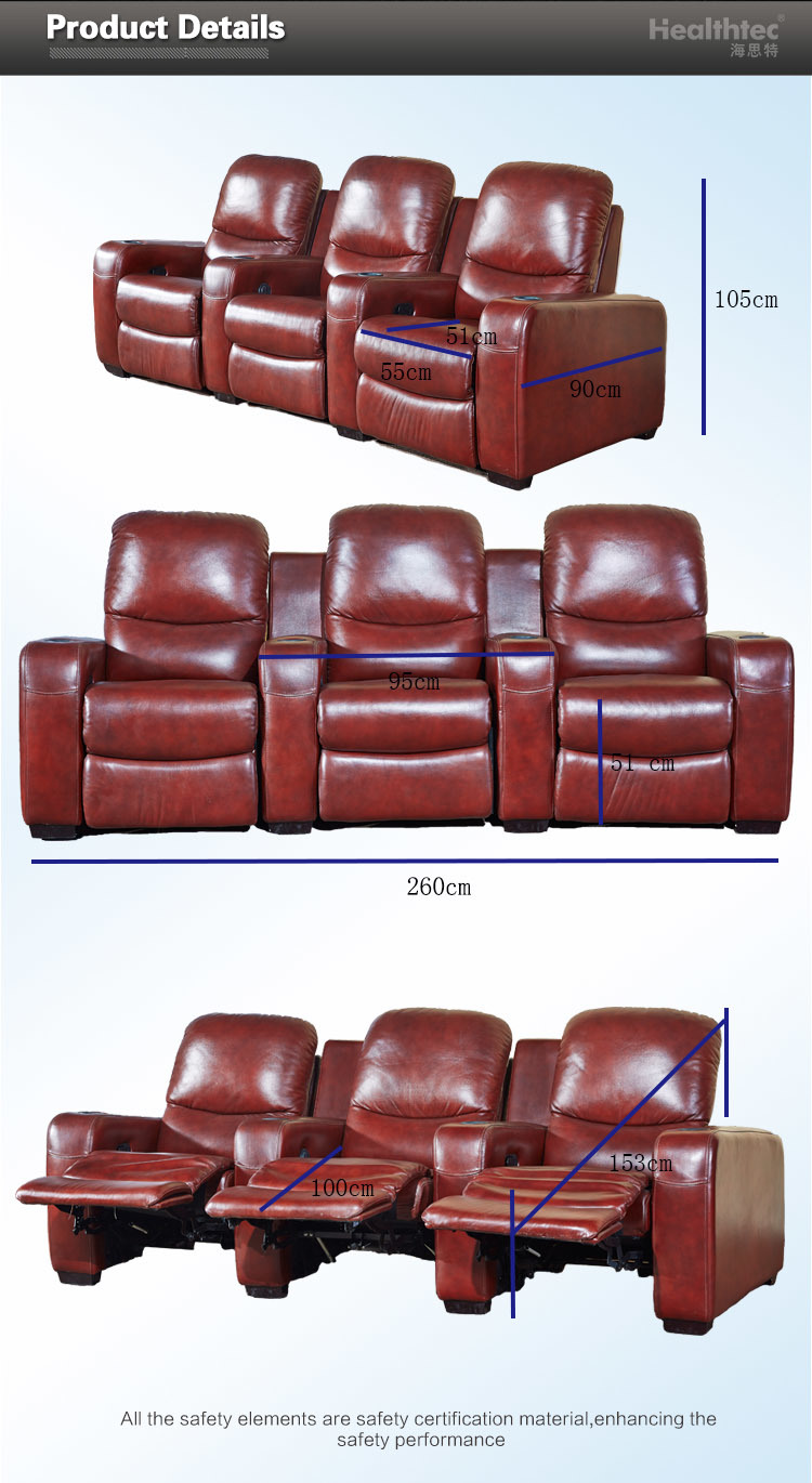 Newly Factory Price Cinema Movie Theater Chair (B015-D)