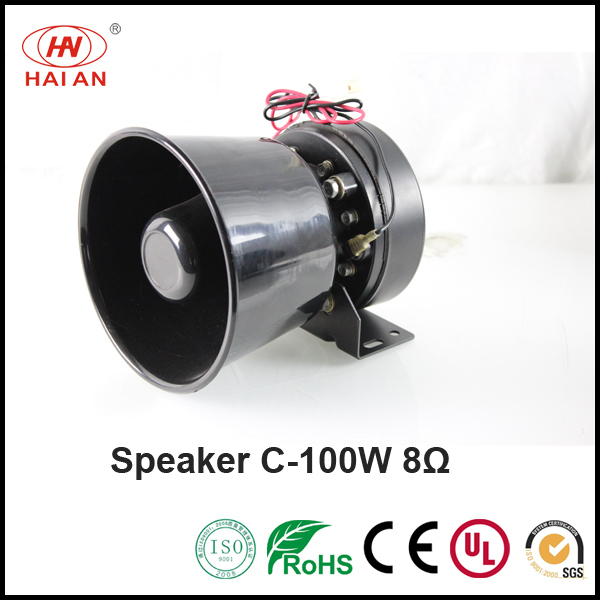 Police Siren Horn Speaker 100W Alarm Car Hooter Speaker Police Car Speaker/Emergency Warning with Speaker