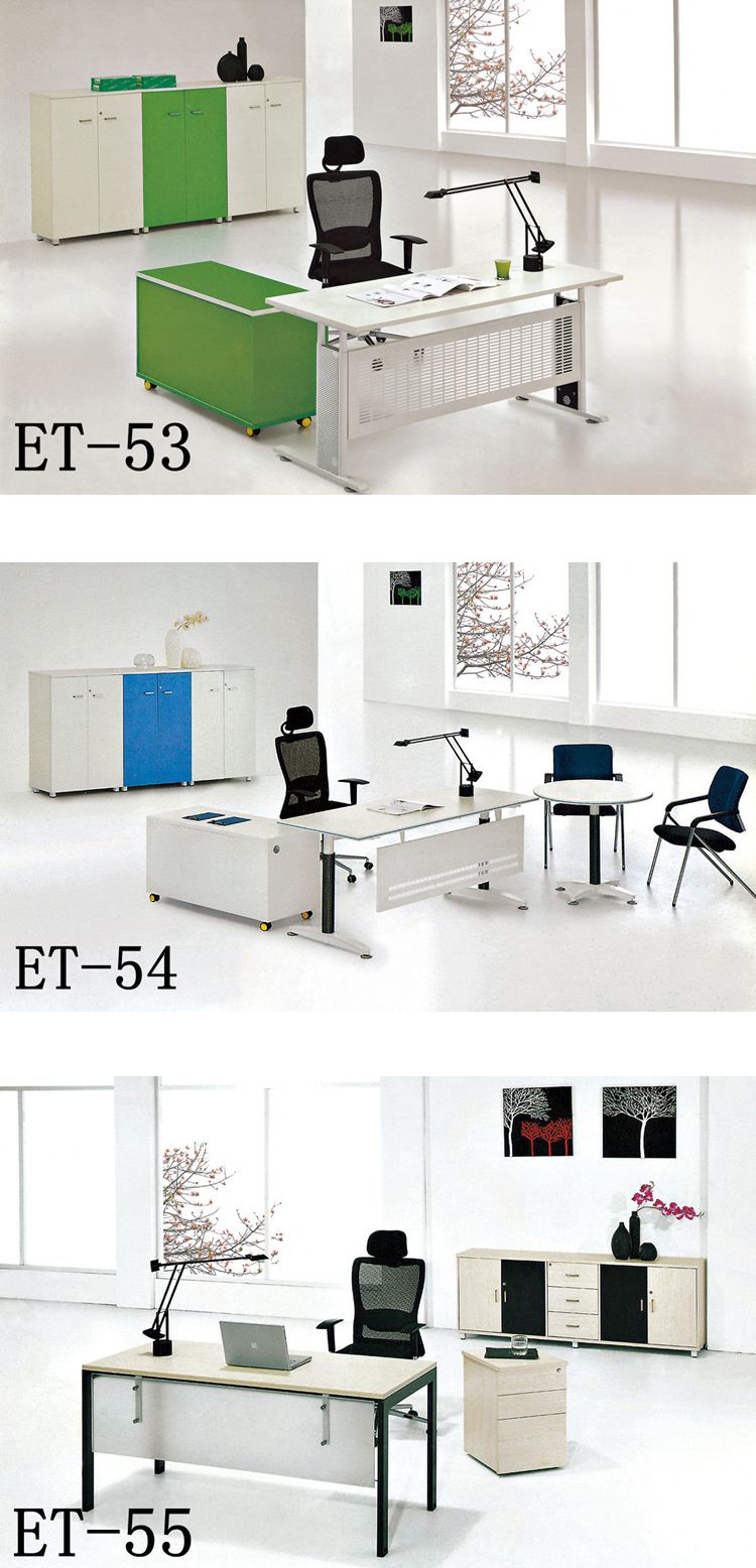 Et-50 Office Desk fashion Modern L Design Boss Manager Office Executive Table