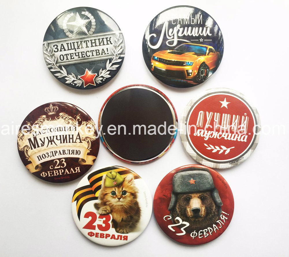 Custom Design Advertising Promotional Magnets Round Tin Fridge Magnet