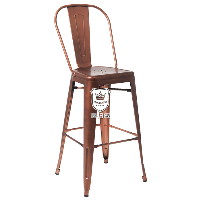 Cafe Copper Tolix Chair Bronze Steel Chair Antique Brass Marais Dining Chair for Loft Industrial Restaurant