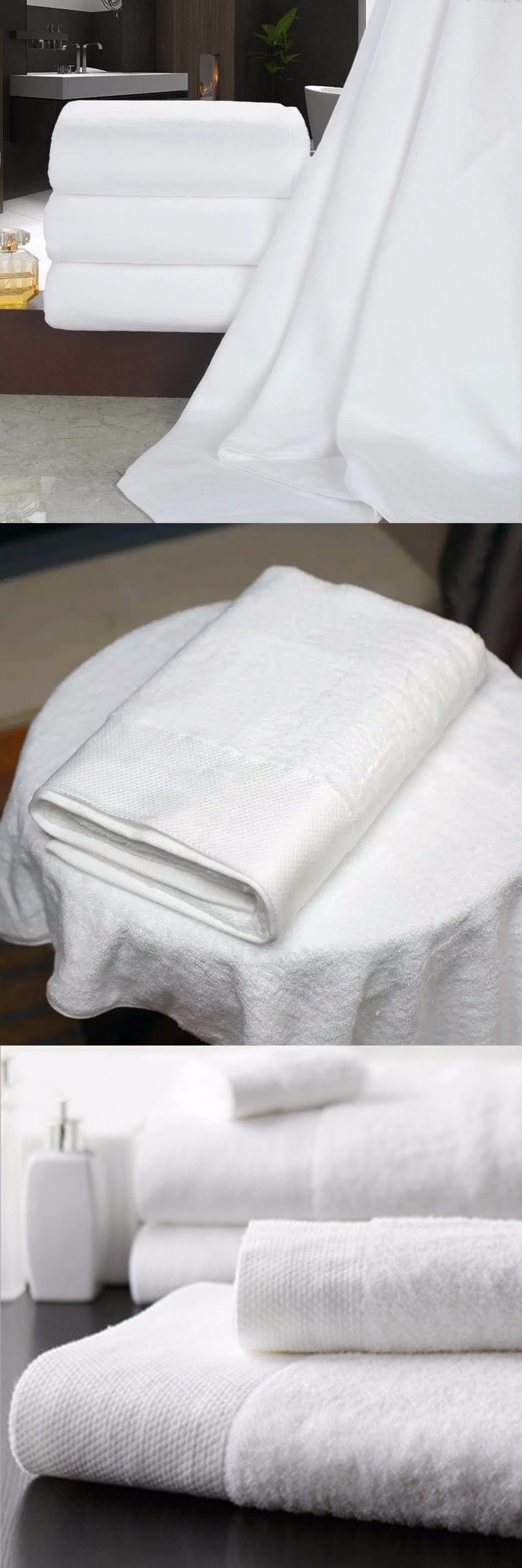 China Supplier Wholesale 500g Cotton Plain Hotel Bath Towel (JRD029)